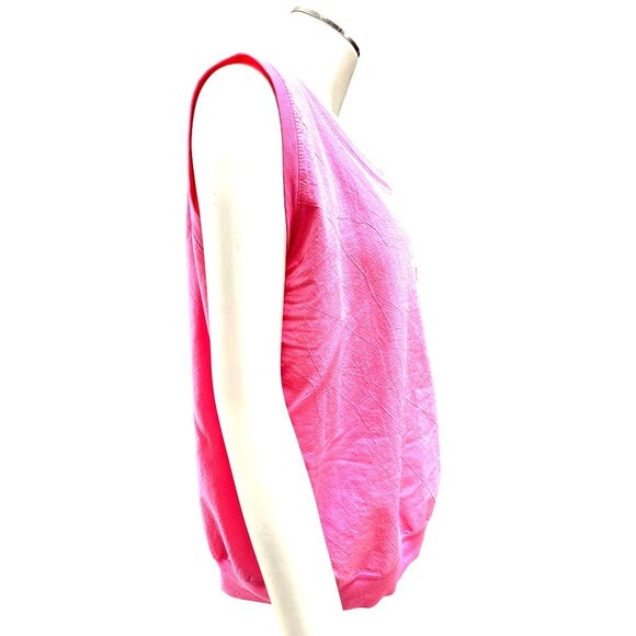 Mr Rogers Pink Tank Top Size M with Pocket Casual City Streetwear Summer - Picture 5 of 7